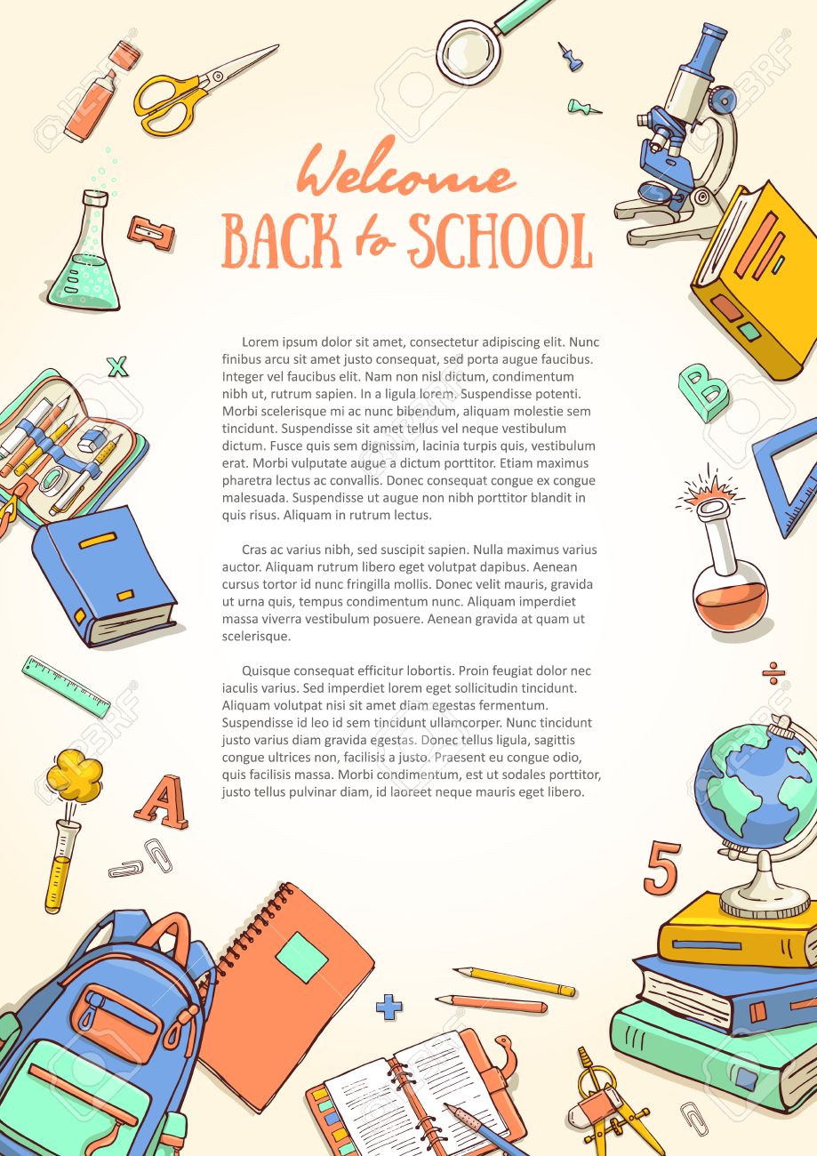 hand drawn flyers template for school products doodle back to hand flyers