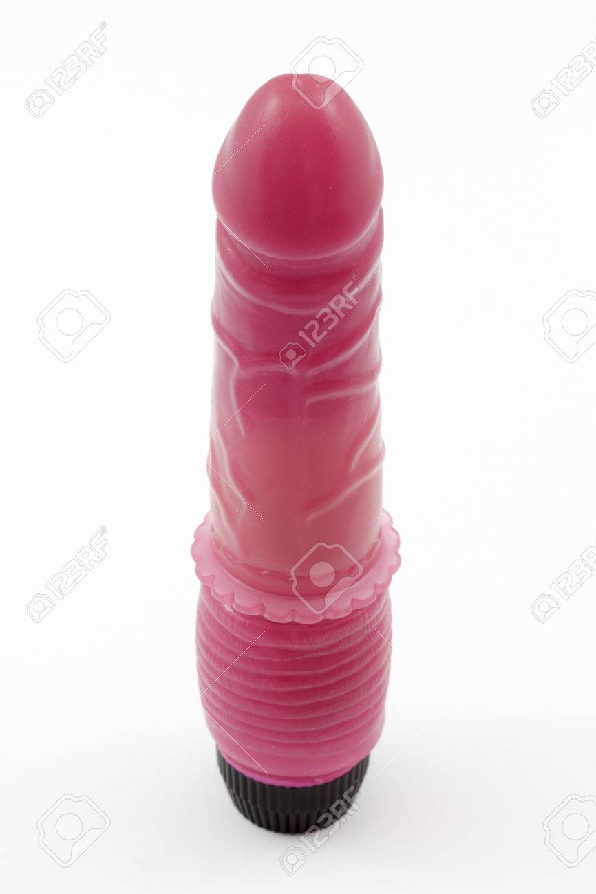 大人のおもちゃ - 分離したローズ白い背景を持つペニス バイブレーターの写真素材・画像素材 Image 48297201