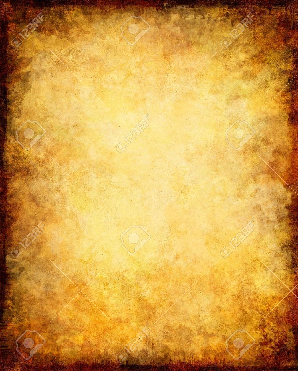 old paper with grunge patterns and a dark border stock photo