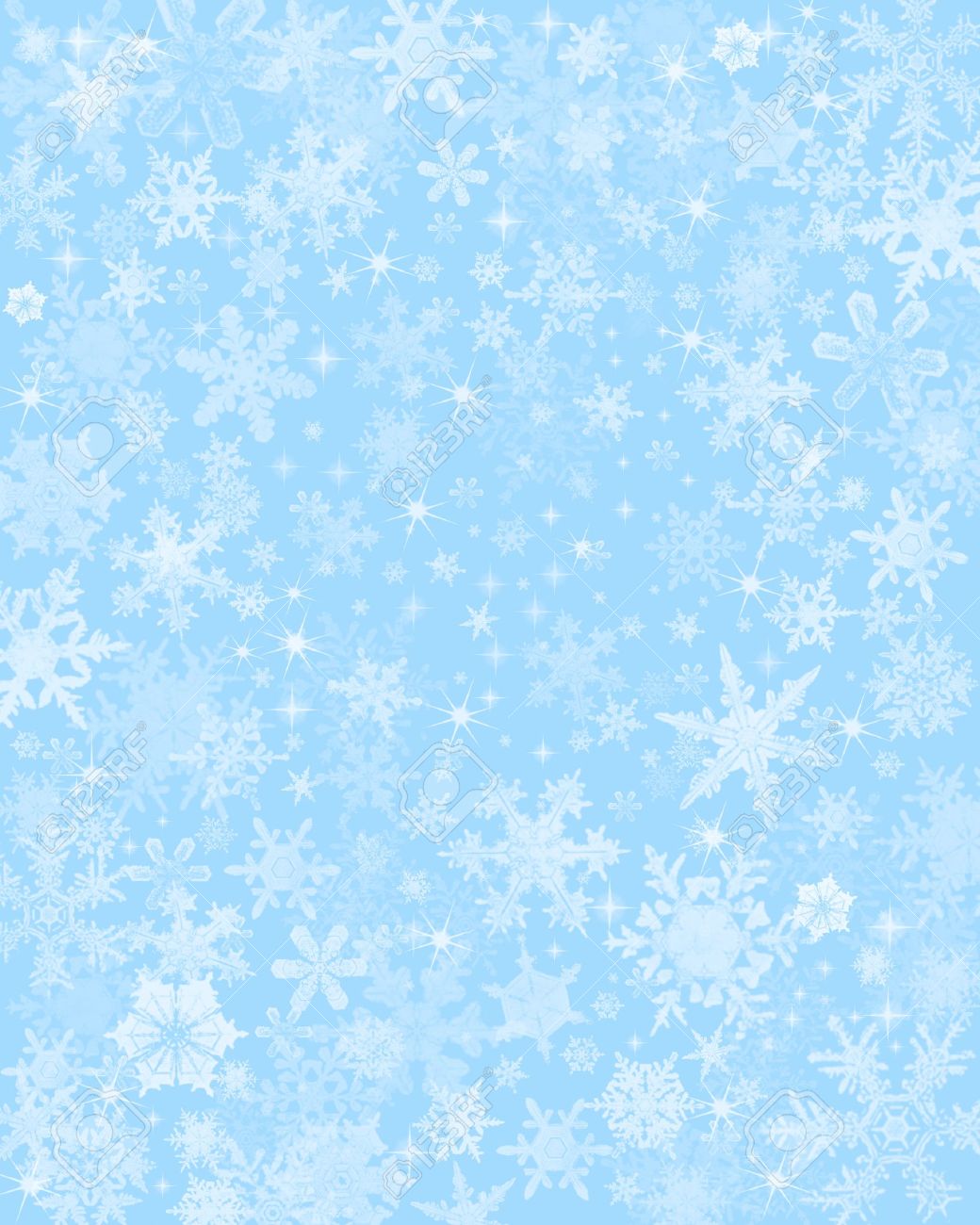 snow flakes on a light blue background stock photo 10358701