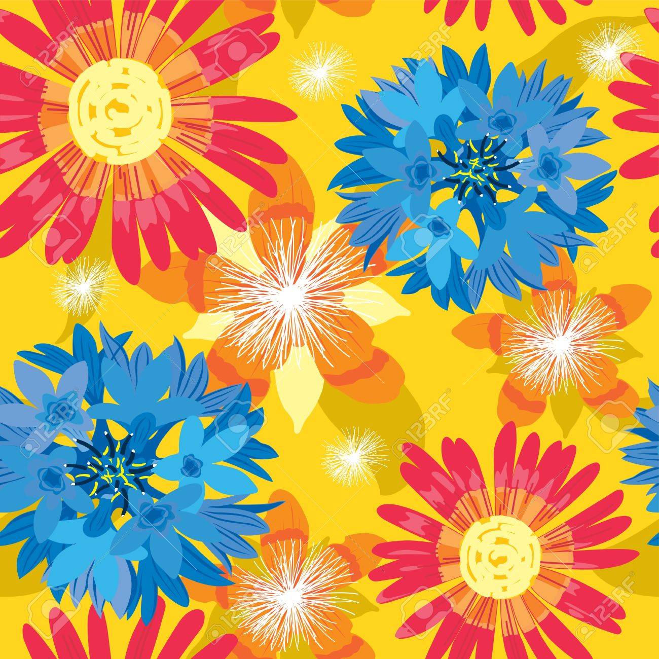 Seamless flower, summer background - floral garden, wrapping, seamless pattern, illustration - 14410192 Seamless flower, summer background - floral garden, wrapping, seamless pattern, illustration - 14410192