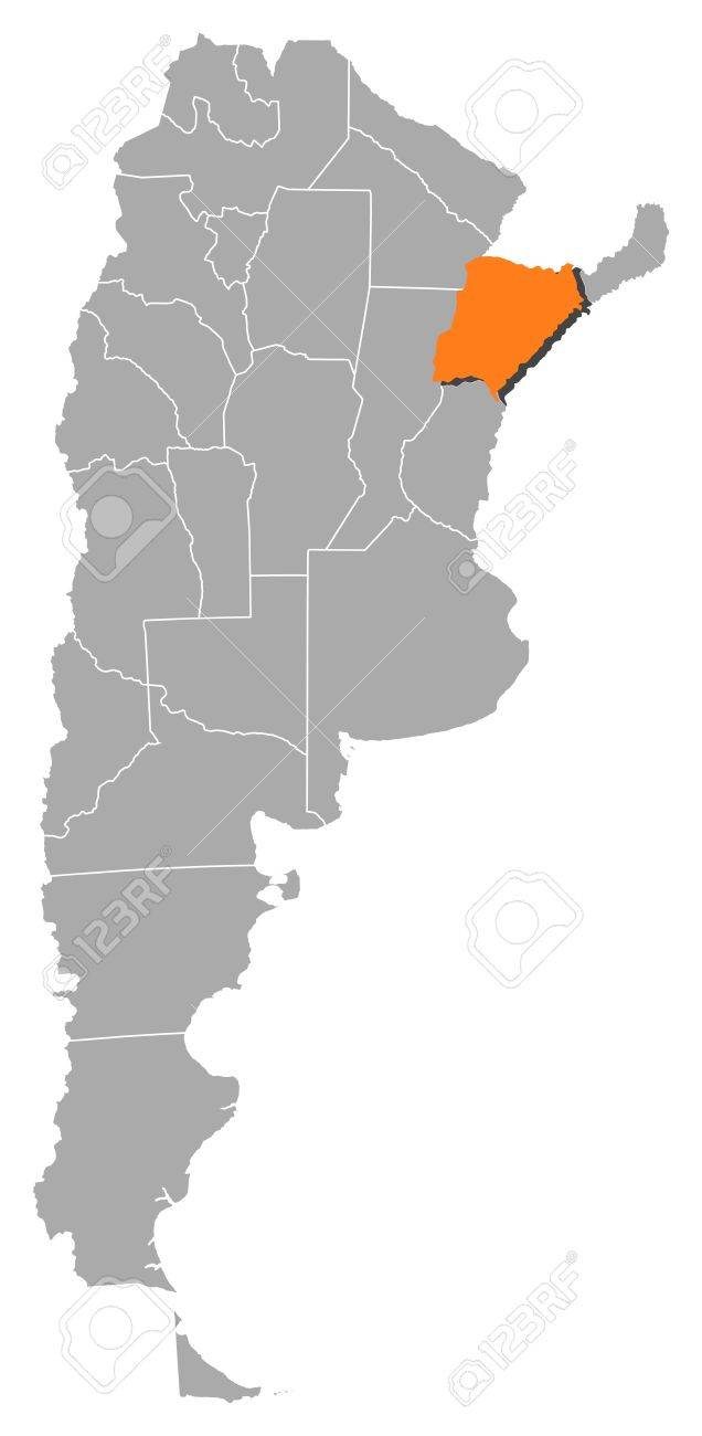 Political Map Of Argentina With The Several Provinces Where Corrientes Is  Highlighted. Royalty Free SVG, Cliparts, Vectors, and Stock Illustration.  Image 11392639.