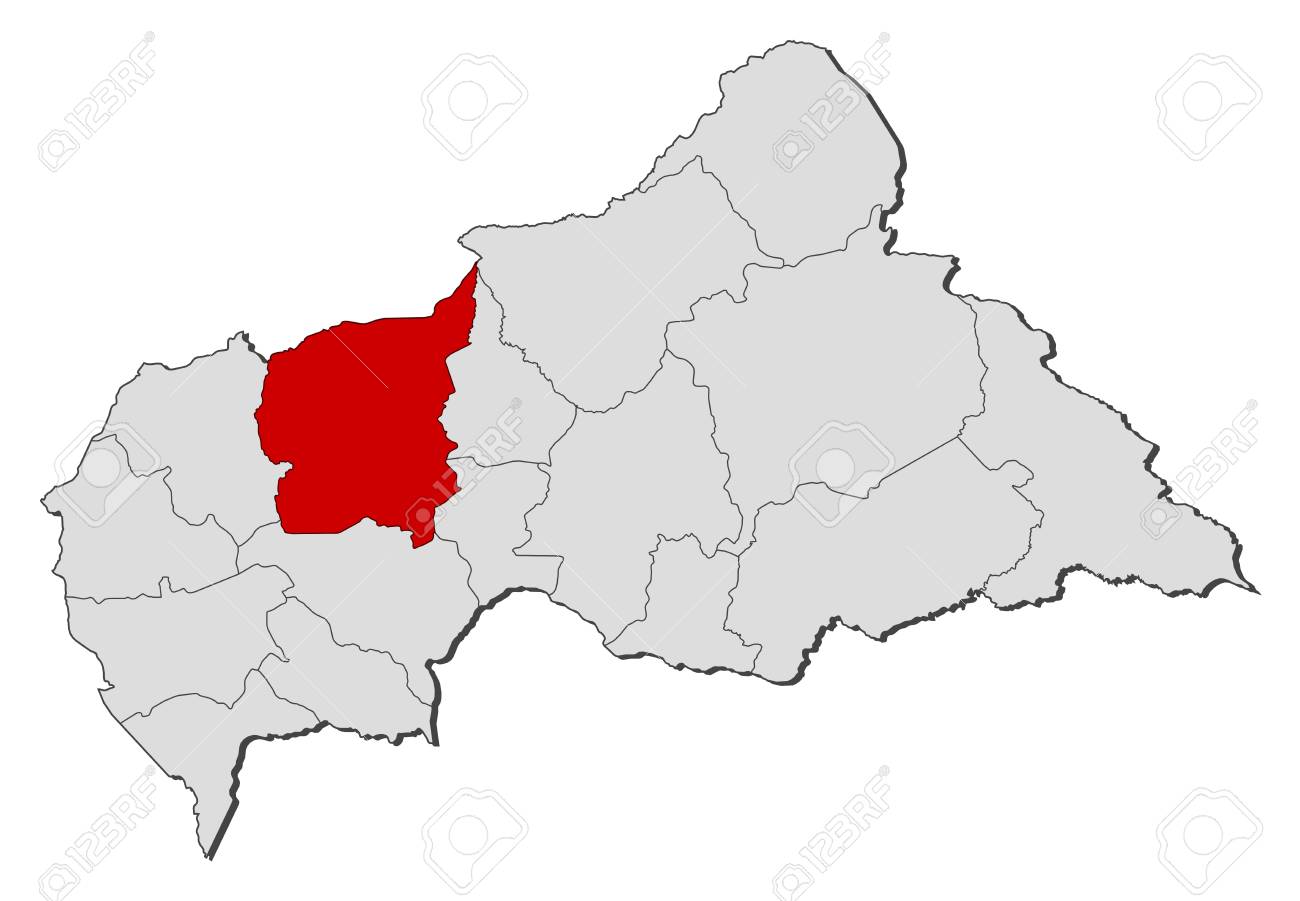 ウハム州が強調表示されますいくつかの都道府県で中央アフリカ共和国の政治地図は のイラスト素材 ベクタ Image ウハム州が強調表示されますいくつかの都道府県で中央アフリカ共和国の政治地図は のイラスト素材 ベクタ Image