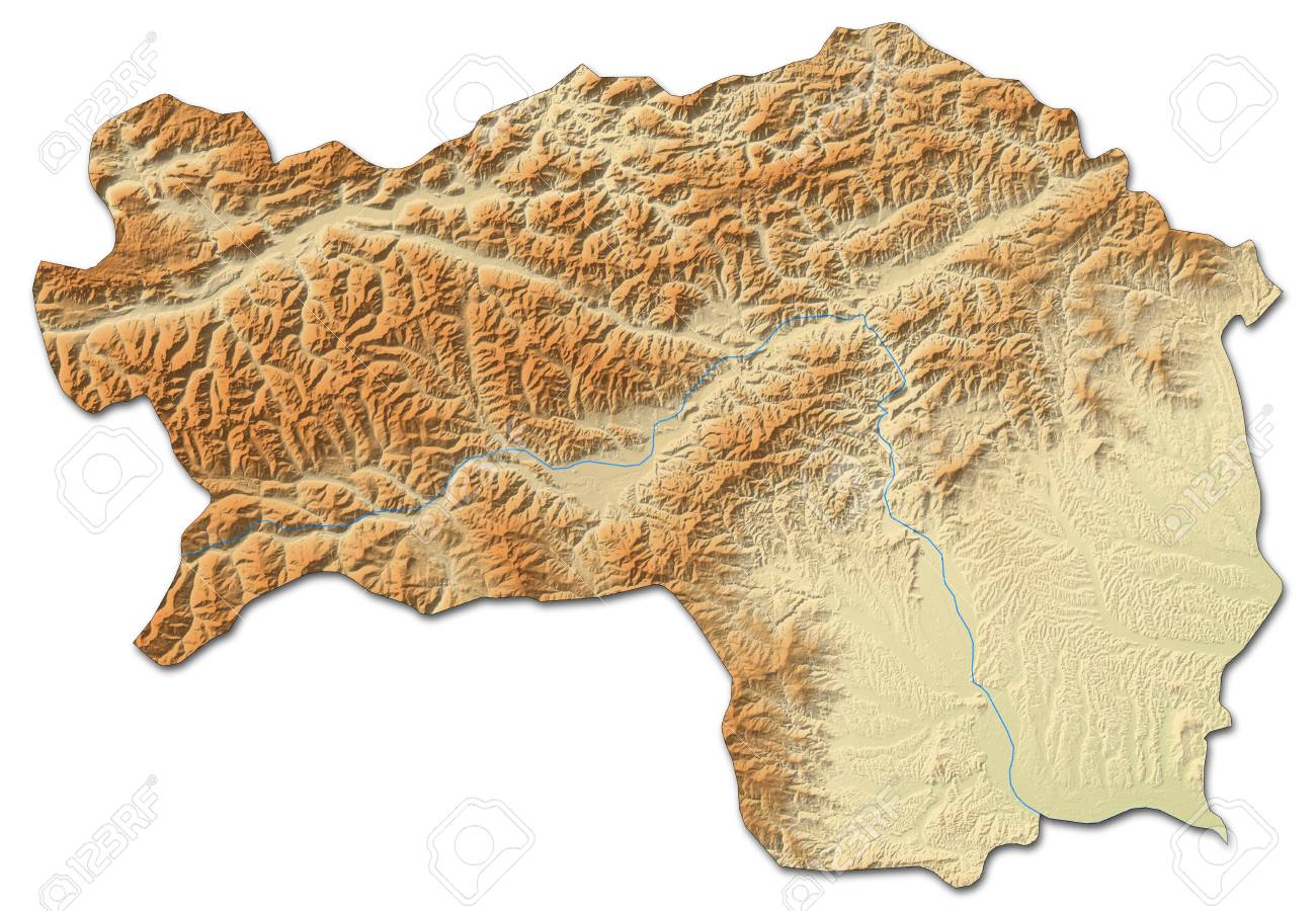 Relief Map Of Styria A Province Of Austria With Shaded Relief Stock Photo Picture And Royalty Free Image Image 60154621