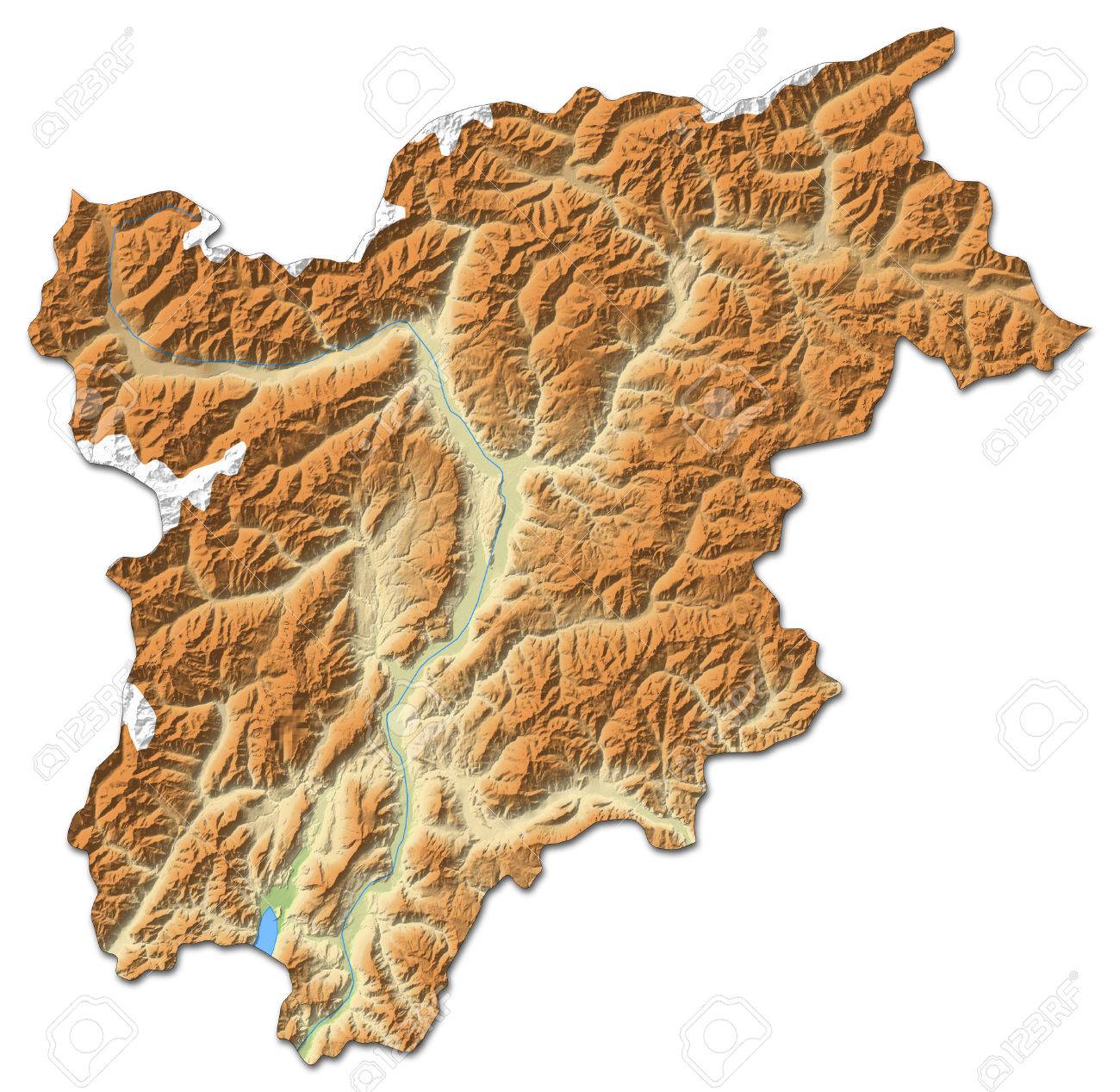 Relief map of Trentino-Alto Adige/S?dtirol, a province of Italy, with shaded relief. - 63797745 Relief map of Trentino-Alto Adige/S?dtirol, a province of Italy, with shaded relief. - 63797745