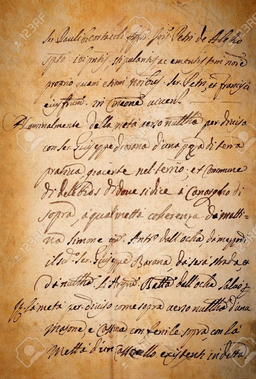 Stained Old Paper Vintage Manuscript Stock Photo, Picture and Royalty Free  Image. Image 19426790.