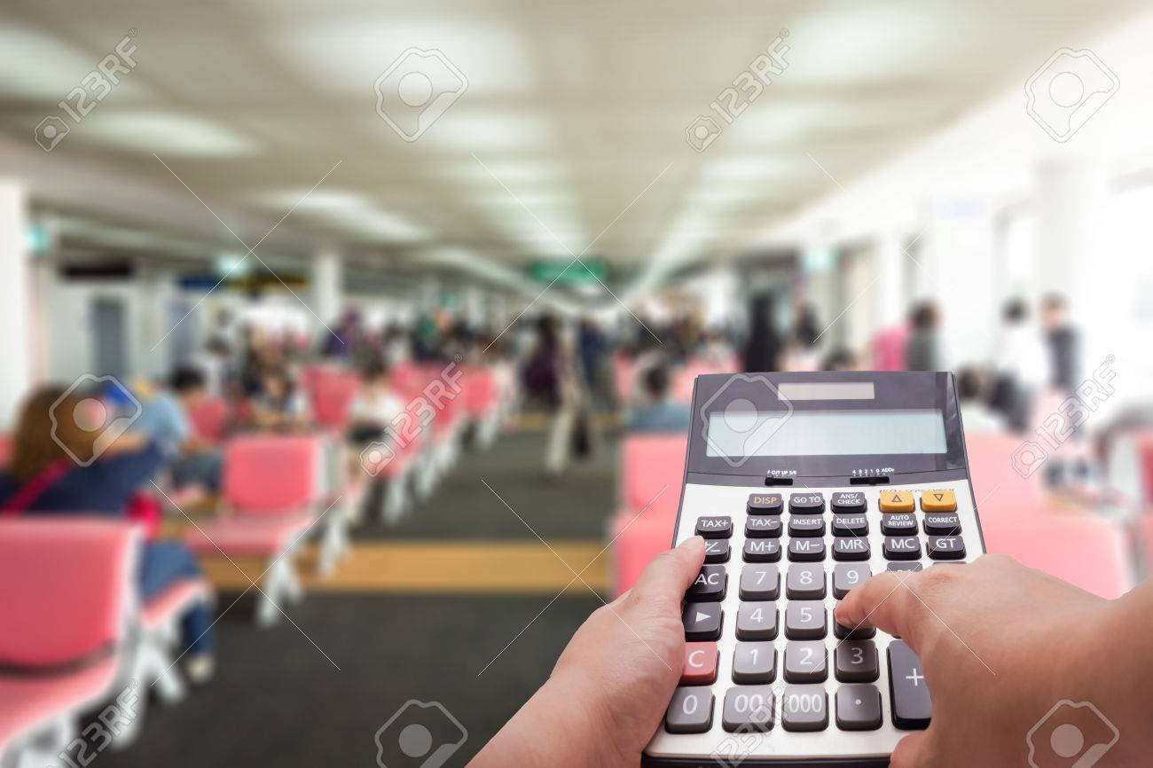travel cost calculation concept by calculator and terminal in travel cost calculator