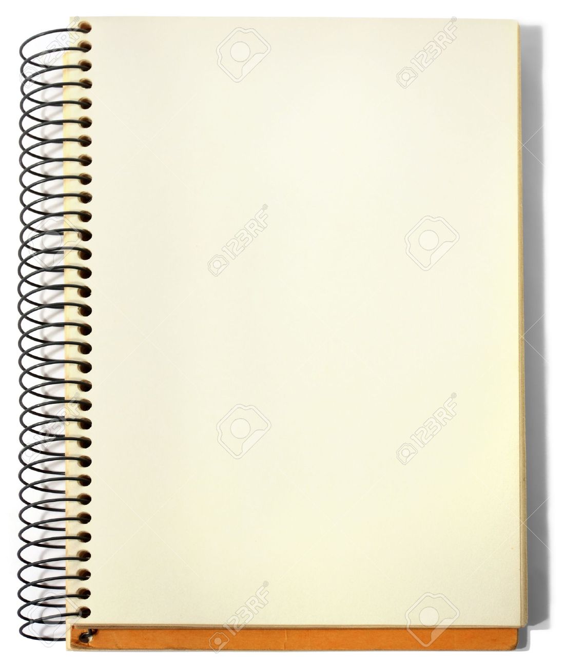 spiral sketchbook opened on