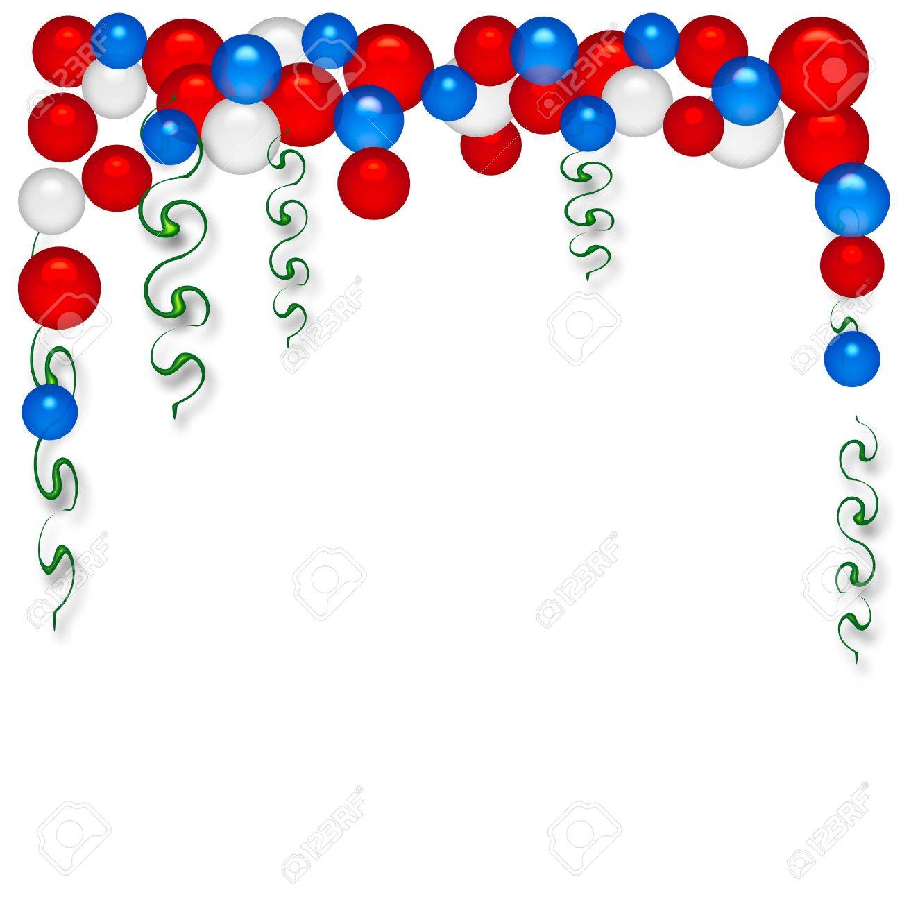 colorful party red white