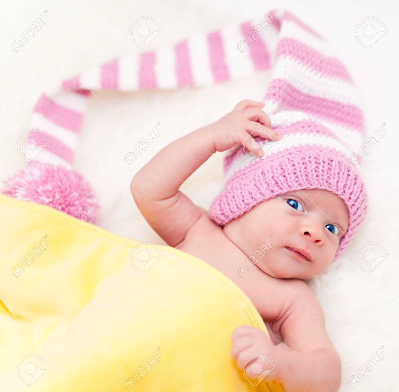 baby girl pink hat