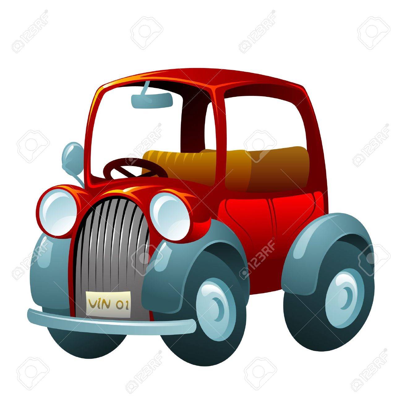 Voiture Vintage De Dessin Anime Clip Art Libres De Droits