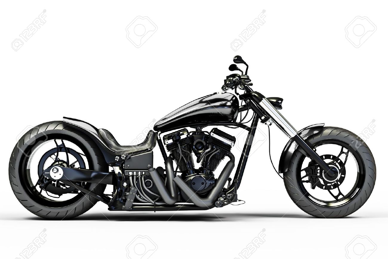 black chopper bike