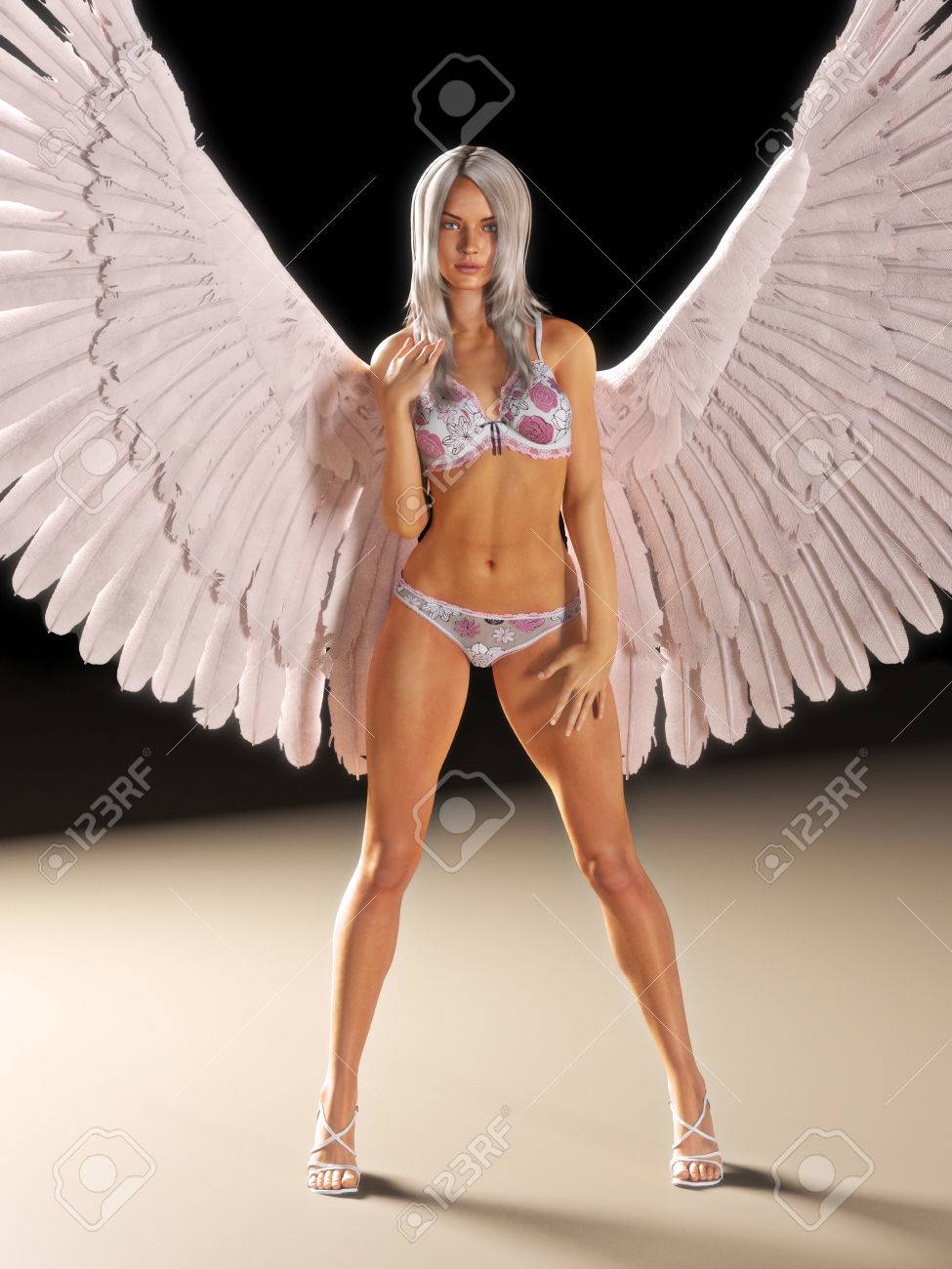 Hot Naked Women With Angle Wings