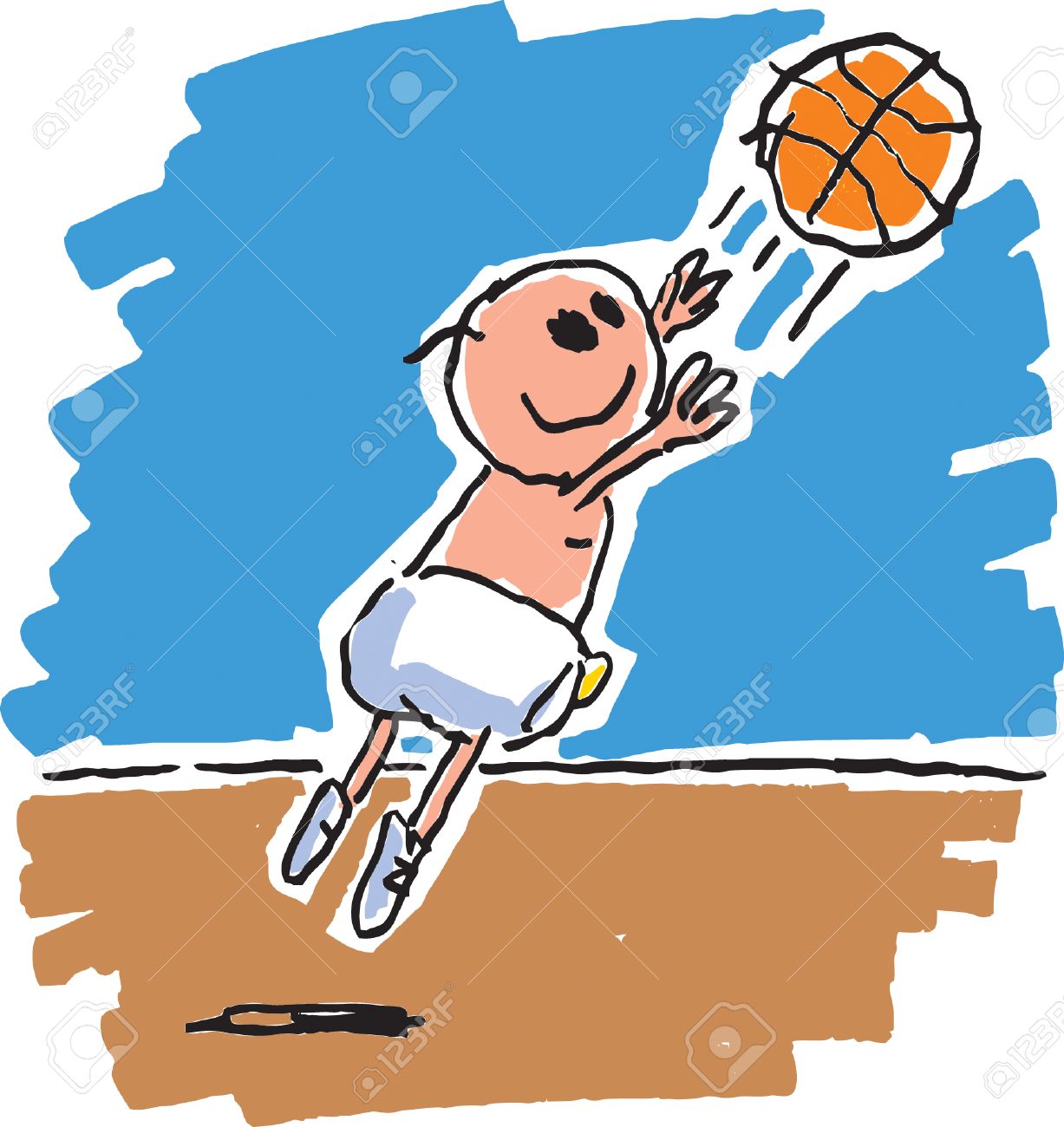 バスケット ボールの赤ちゃん のイラスト素材 ベクタ Image