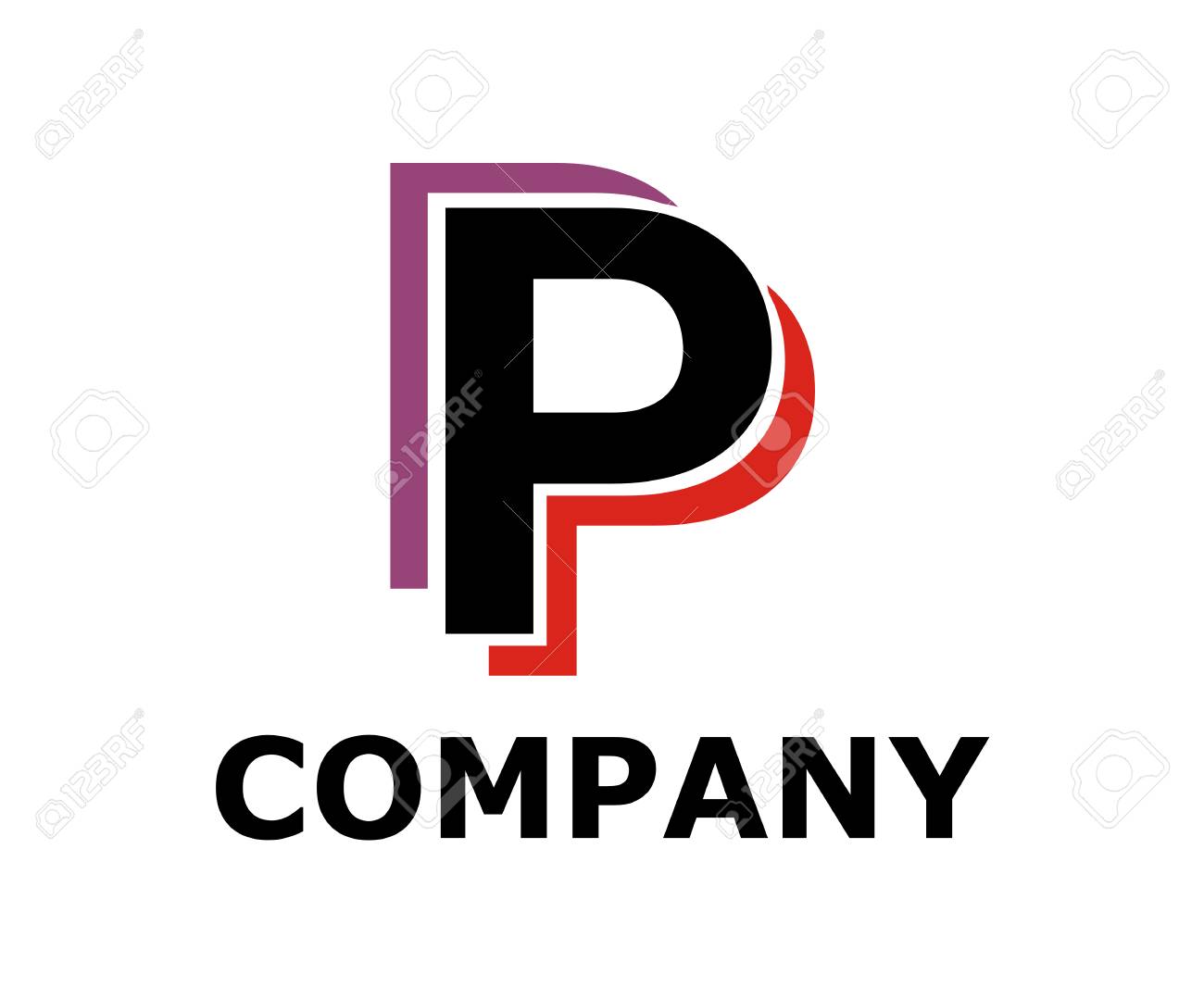 Pink And Purple Color Logo Symbol Double Line Like Neon Light Royalty Free Cliparts Vectors And Stock Illustration Image 107033285
