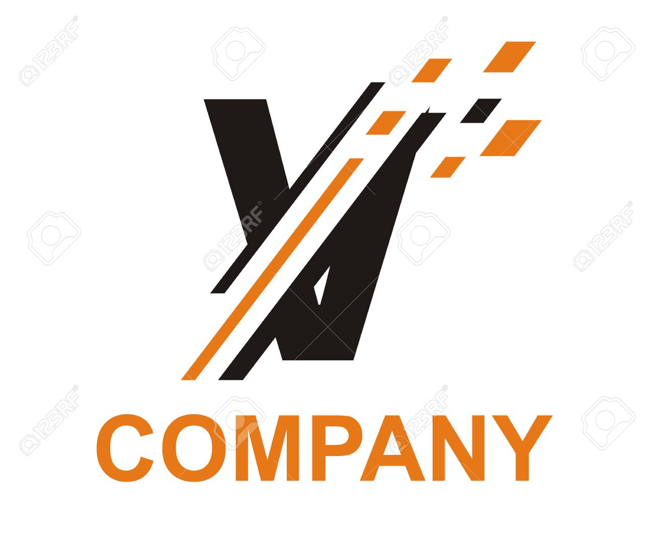 Black And Orange Color Logo Symbol Digital Slice Type Letter Royalty Free Cliparts Vectors And Stock Illustration Image 118506333