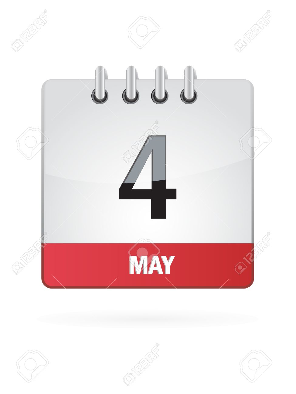 4 May Calendar Icon On White Background Royalty Free SVG, Cliparts, Vectors, and Stock Illustration. Image 18392741.