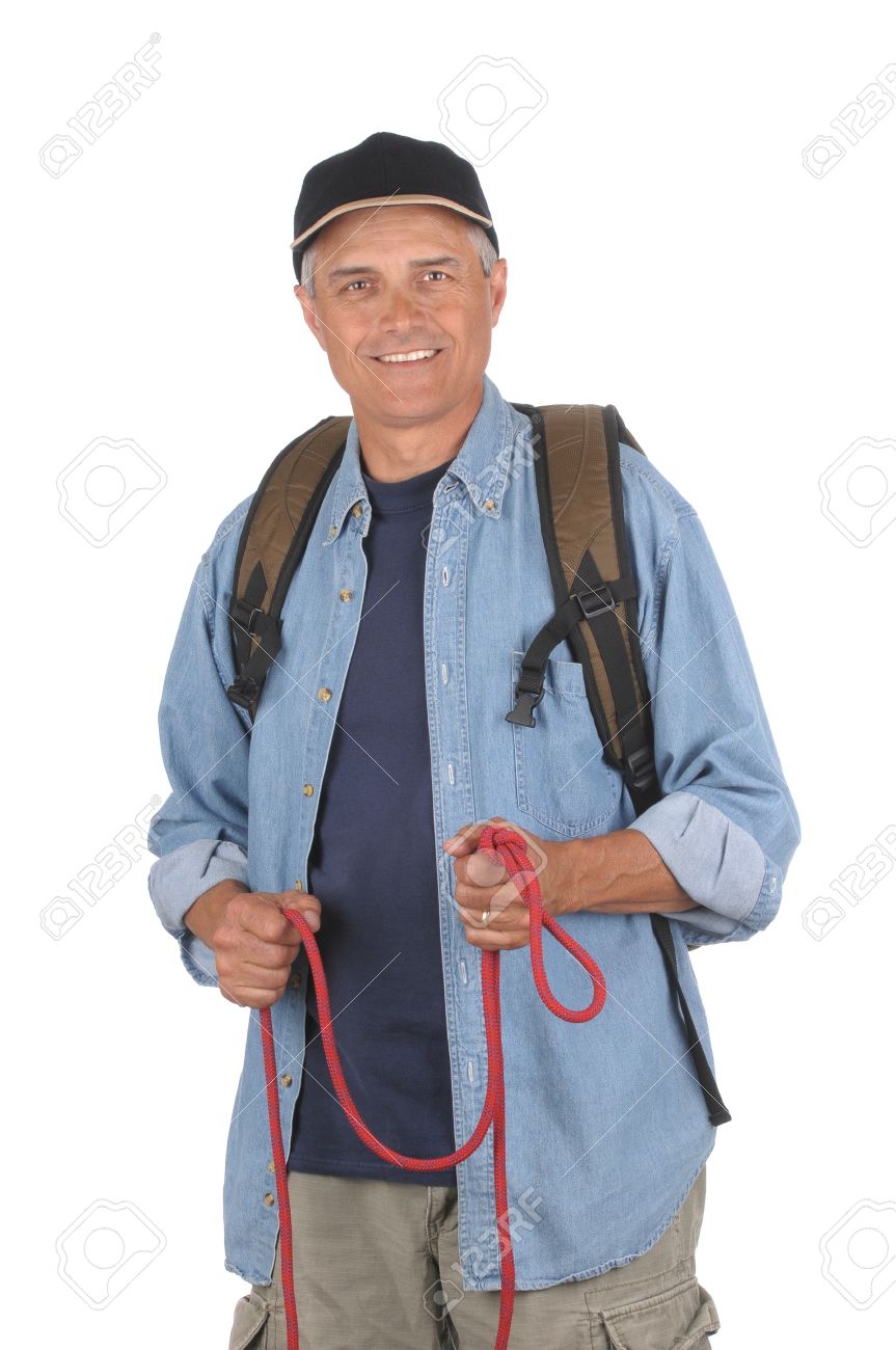 man wearing backpack