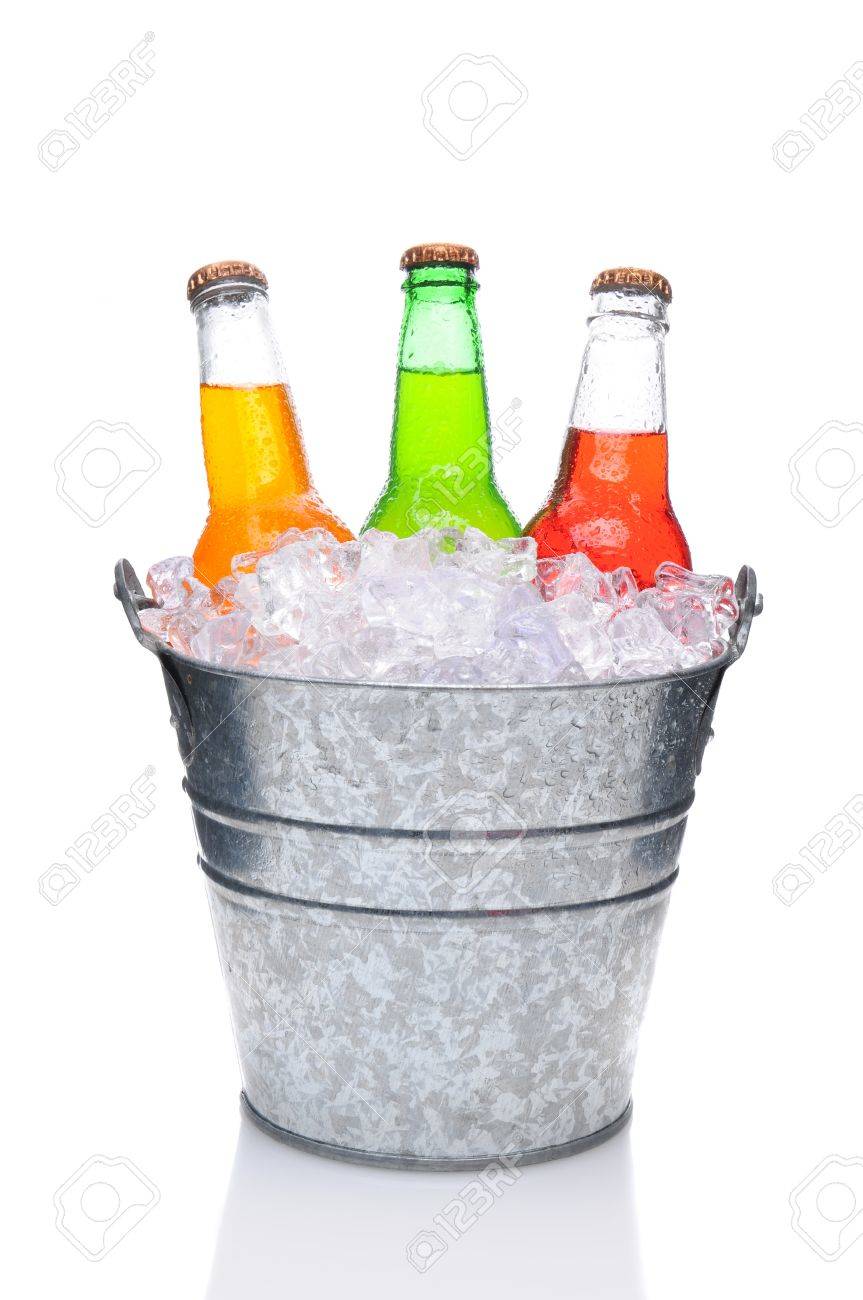 three assorted soda bottles