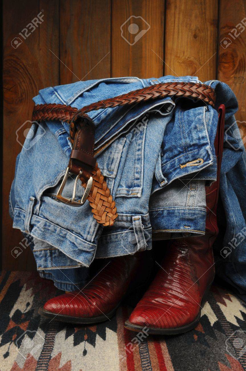 botas vaqueras de mezclilla