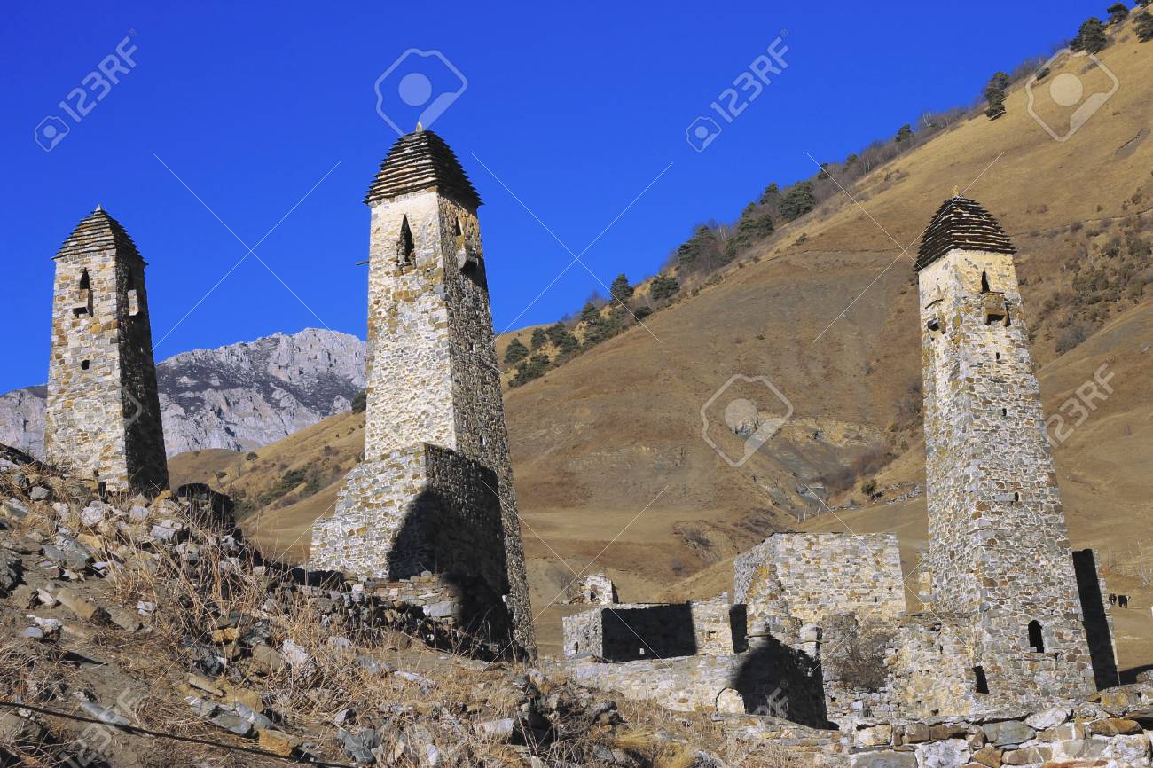 イングーシ共和国の古代建築 遺跡の塔 の写真素材 画像素材 Image