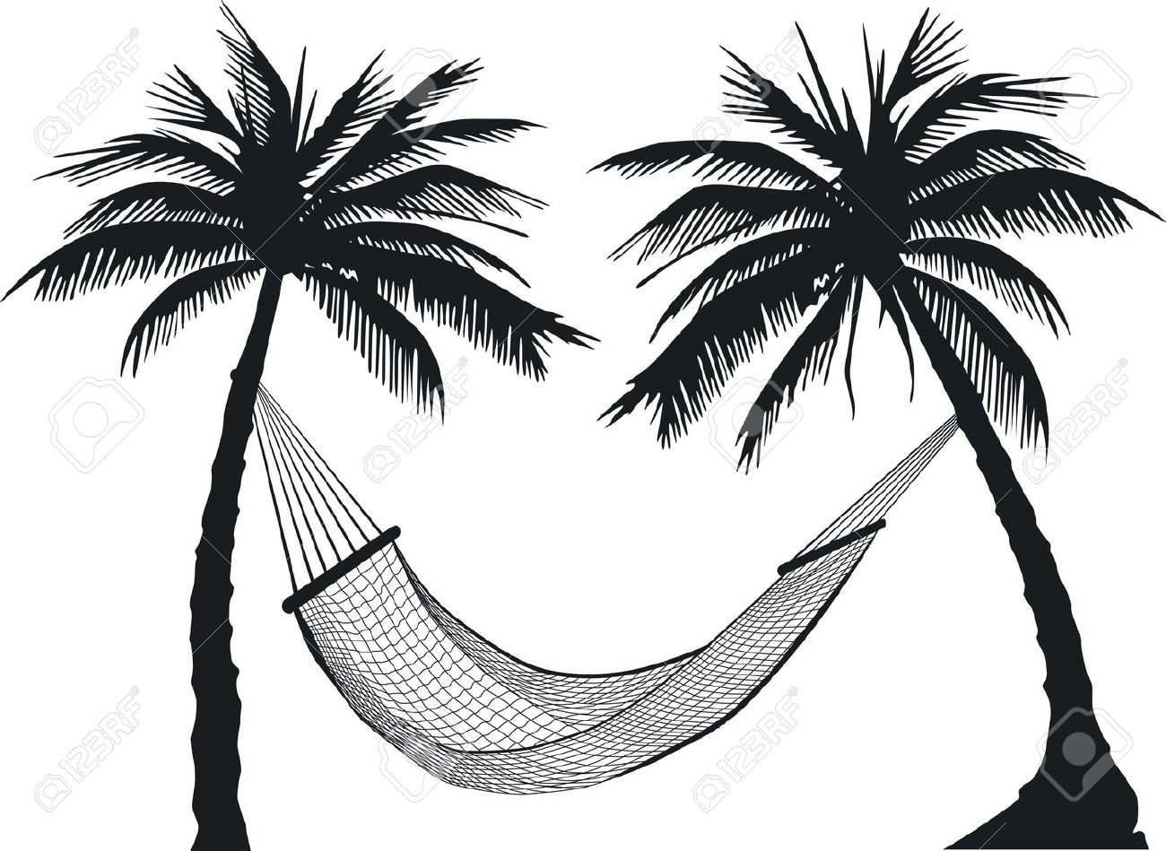 palm tree hammock royalty free cliparts vectors and stock