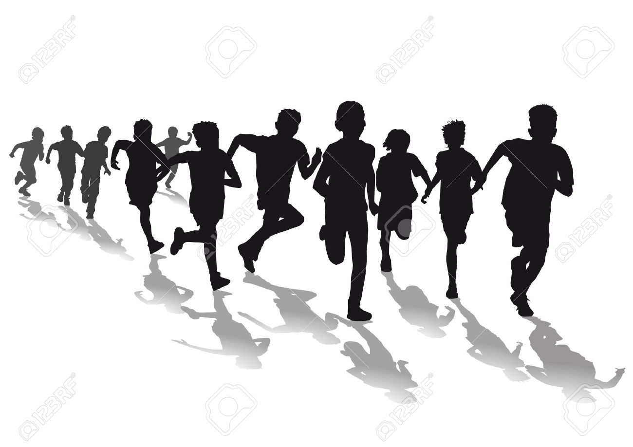 Enfants Course A Pied Clip Art Libres De Droits Vecteurs Et Illustration Image