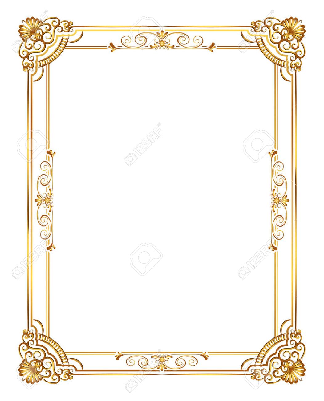 Gold Bilderrahmen Mit Eckenlinie Blumen Fur Bild Vektor Frame Rahmen Design Dekoration Muster Stil Thai Kunst Goldenen Metall Schone Ecke Lizenzfrei Nutzbare Vektorgrafiken Clip Arts Illustrationen Image