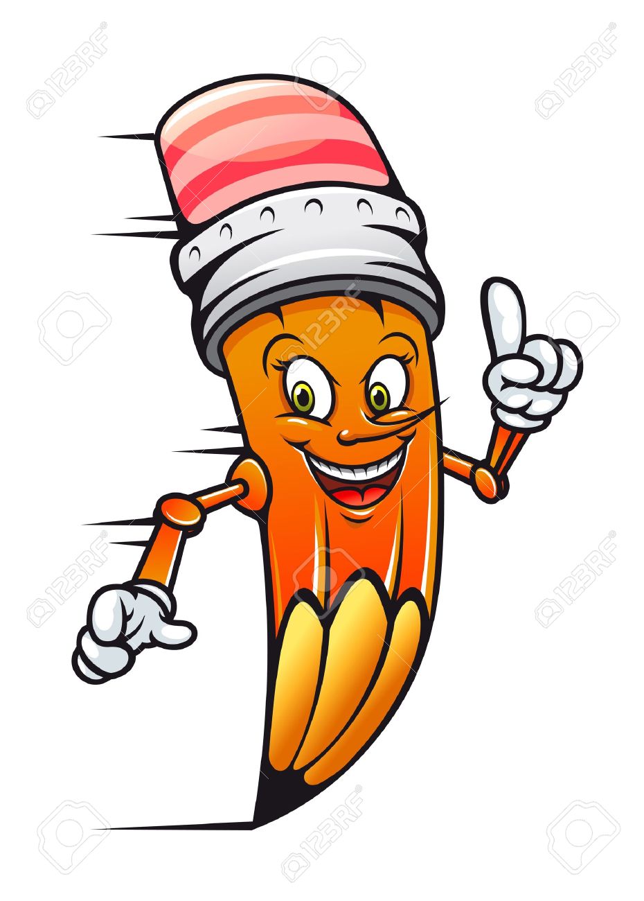 drawing cartoon pencil for education or creative design royalty free