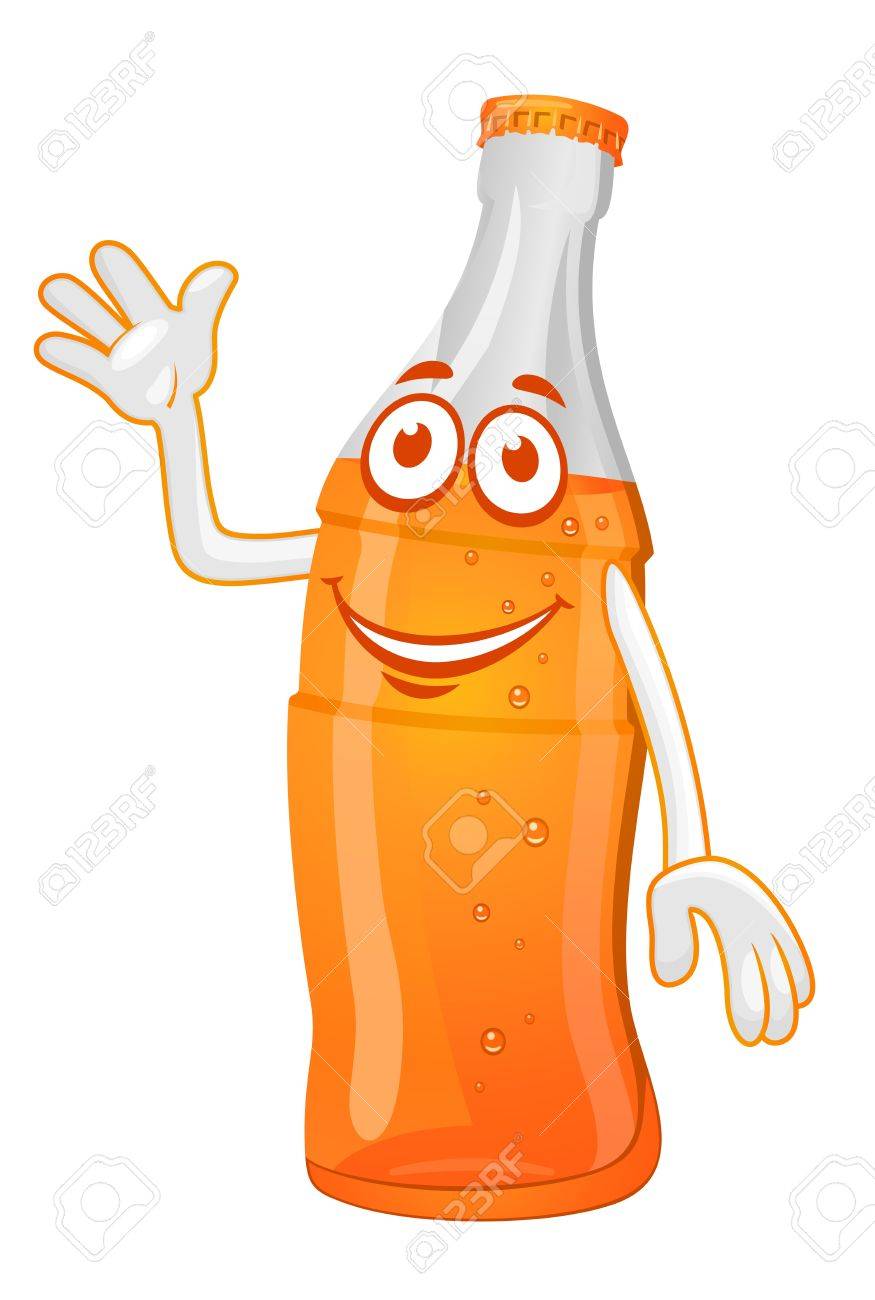 Fresh drink cola on orange bottle for fast food design - 9653853 Fresh drink cola on orange bottle for fast food design - 9653853