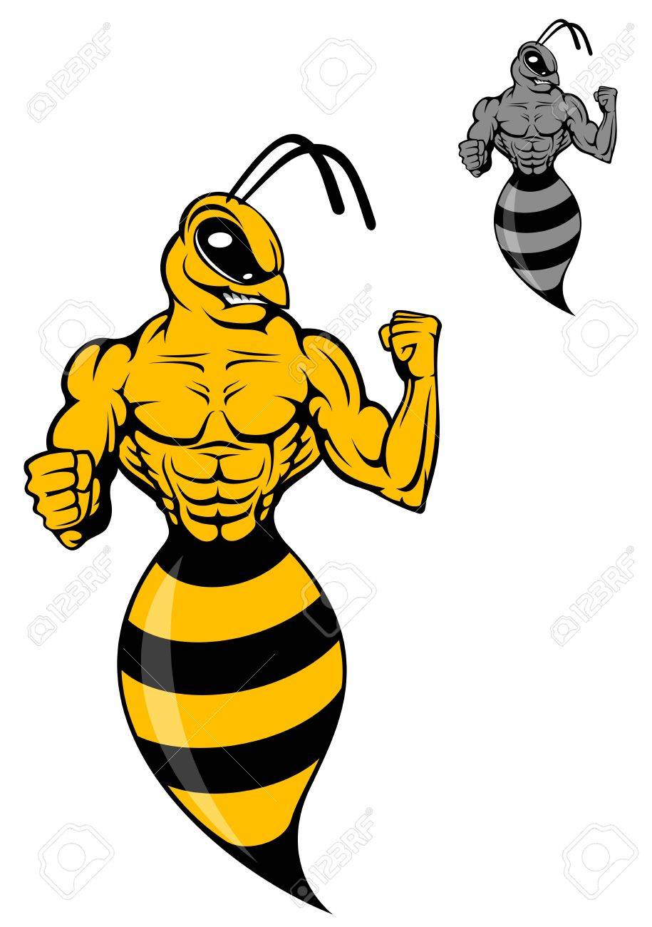 Powerful Wasp Or Yellow Hornet In Cartoon Style For Mascot Royalty Free Cliparts Vectors And Stock Illustration Image 17292463 Download this premium vector about cartoon wasp insect mascot on white background, and discover more than 9 million professional graphic resources on freepik. powerful wasp or yellow hornet in cartoon style for mascot