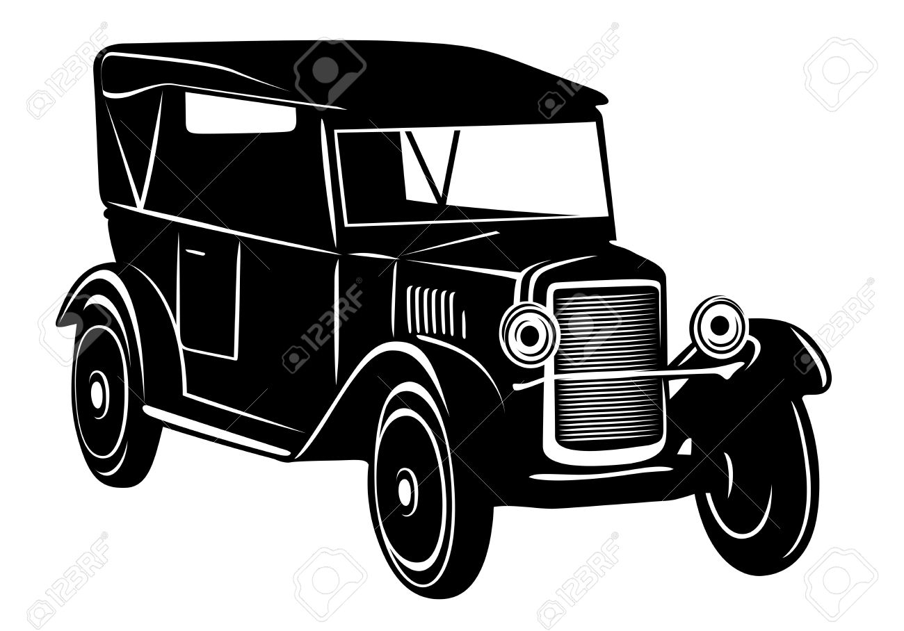 レトロなデザインのための 19 年のビンテージ車のイラスト素材 ベクタ Image 1727