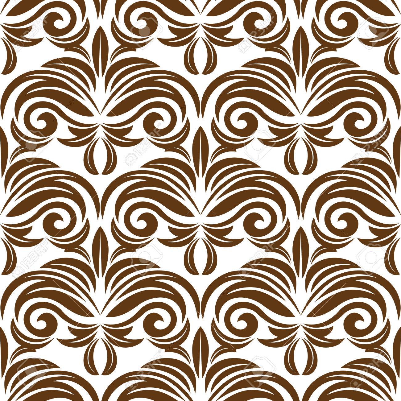 floral brown or dark beige seamless pattern on white colored royalty free cliparts vectors and stock illustration image 31443192