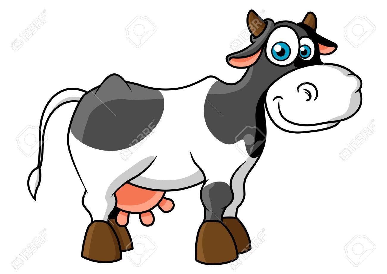 Cute Cartoon Spotted Cow Character With Cheerful Smile Little Royalty Free Cliparts Vectors And Stock Illustration Image 35756918