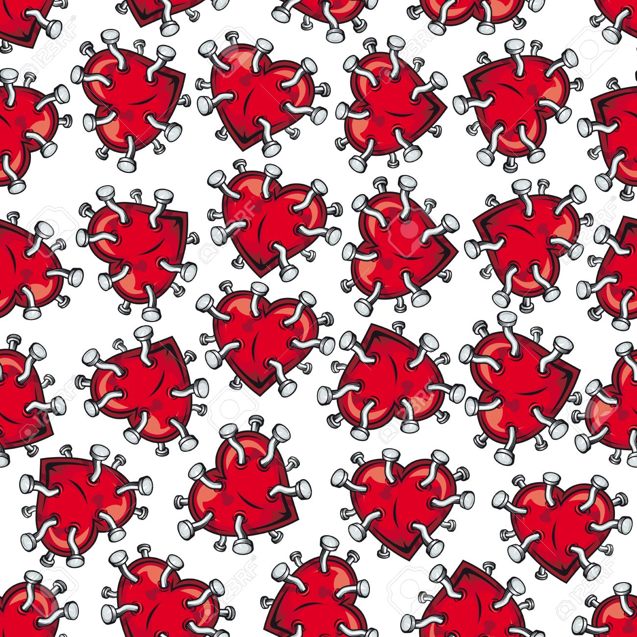 Dibujo Del Corazon Y Sentimientos Rotos Sin Fisuras Con Corazones