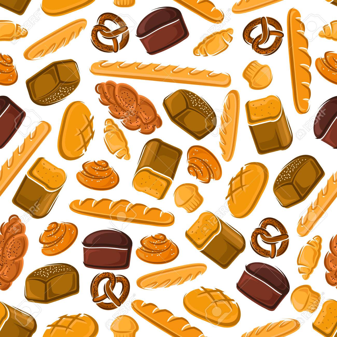 Bakery Seamless Vector Background Vector Bake Pattern Wallpaper