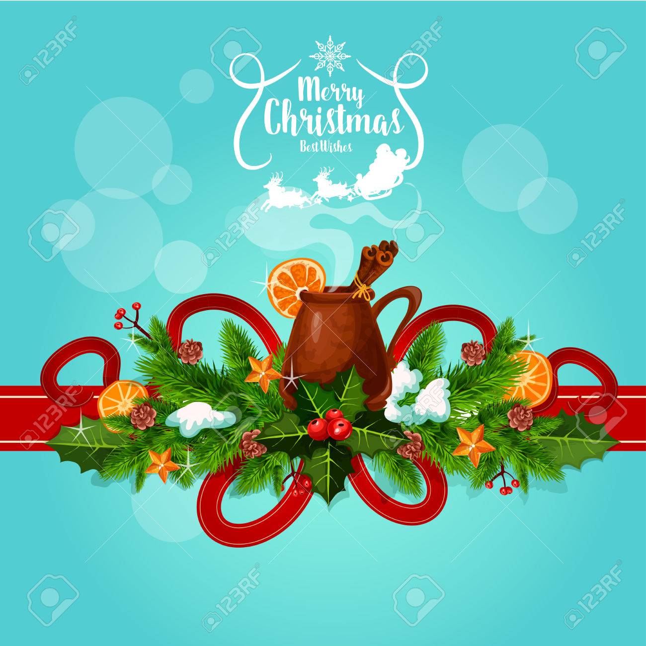 abbastanza Cartolina D auguri Di Natale Con I Migliori Auguri