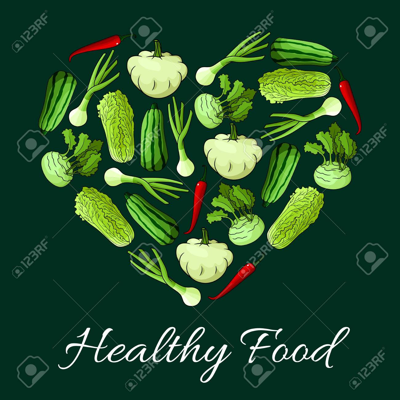 veggies in shape of heart vegetarian healthy food nutrition