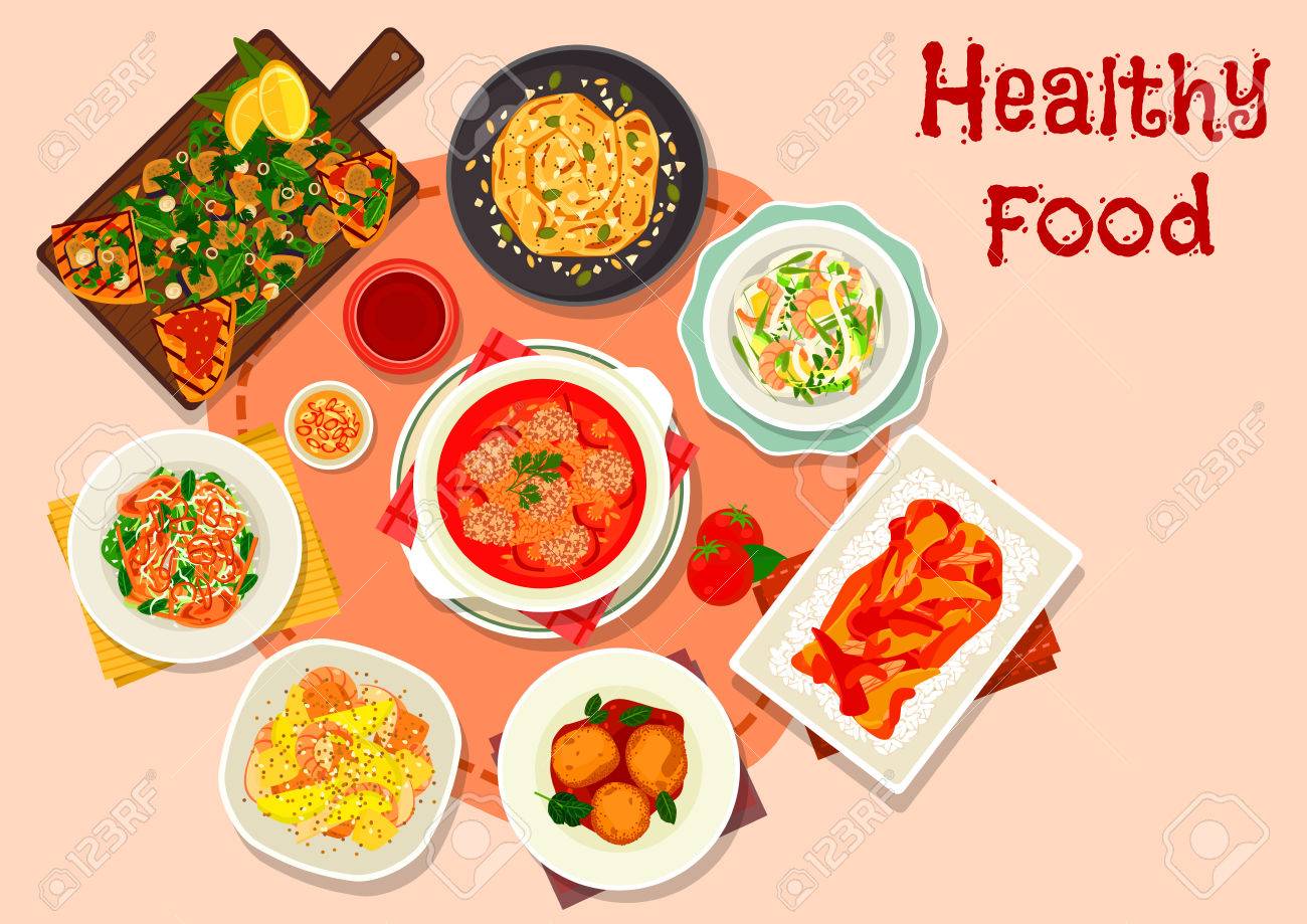 チキン シチュー ライス ミートボール トマト スープ エビ春雨サラダ チキン サラダ ナスの煮込みトマト トースト海老フルーツ サラダ オリーブのぬいぐるみ ほうれん草のパイとの肉スープ シーフード サラダのアイコン のイラスト素材 ベクタ Image