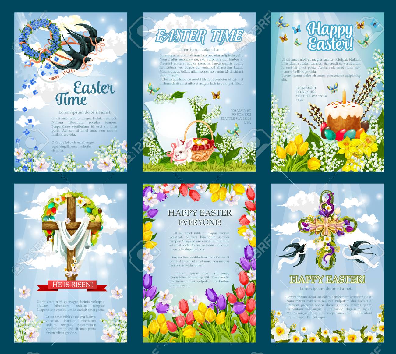 easter egg hunt invitation flyer template set egg hunt flyer