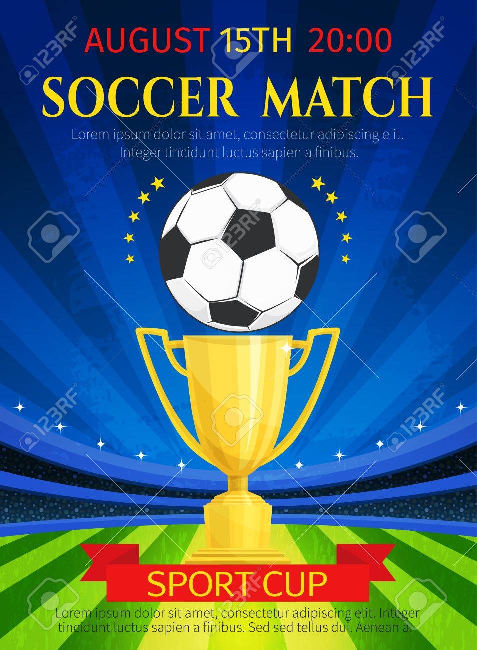 Vector poster for soccer match championship - 81227349 Vector poster for soccer match championship - 81227349