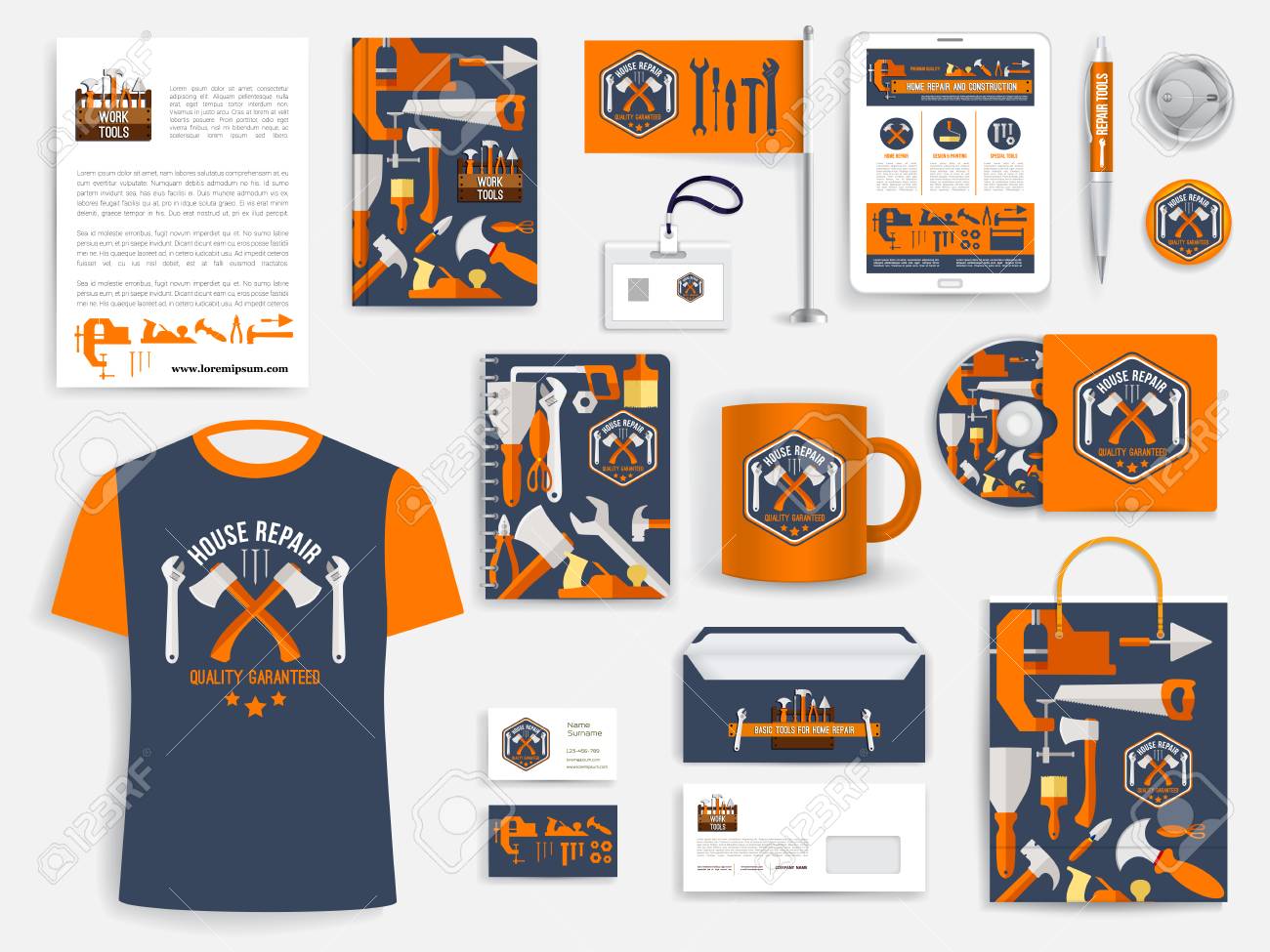 Construction Company Home Repair Service Corporate Identity