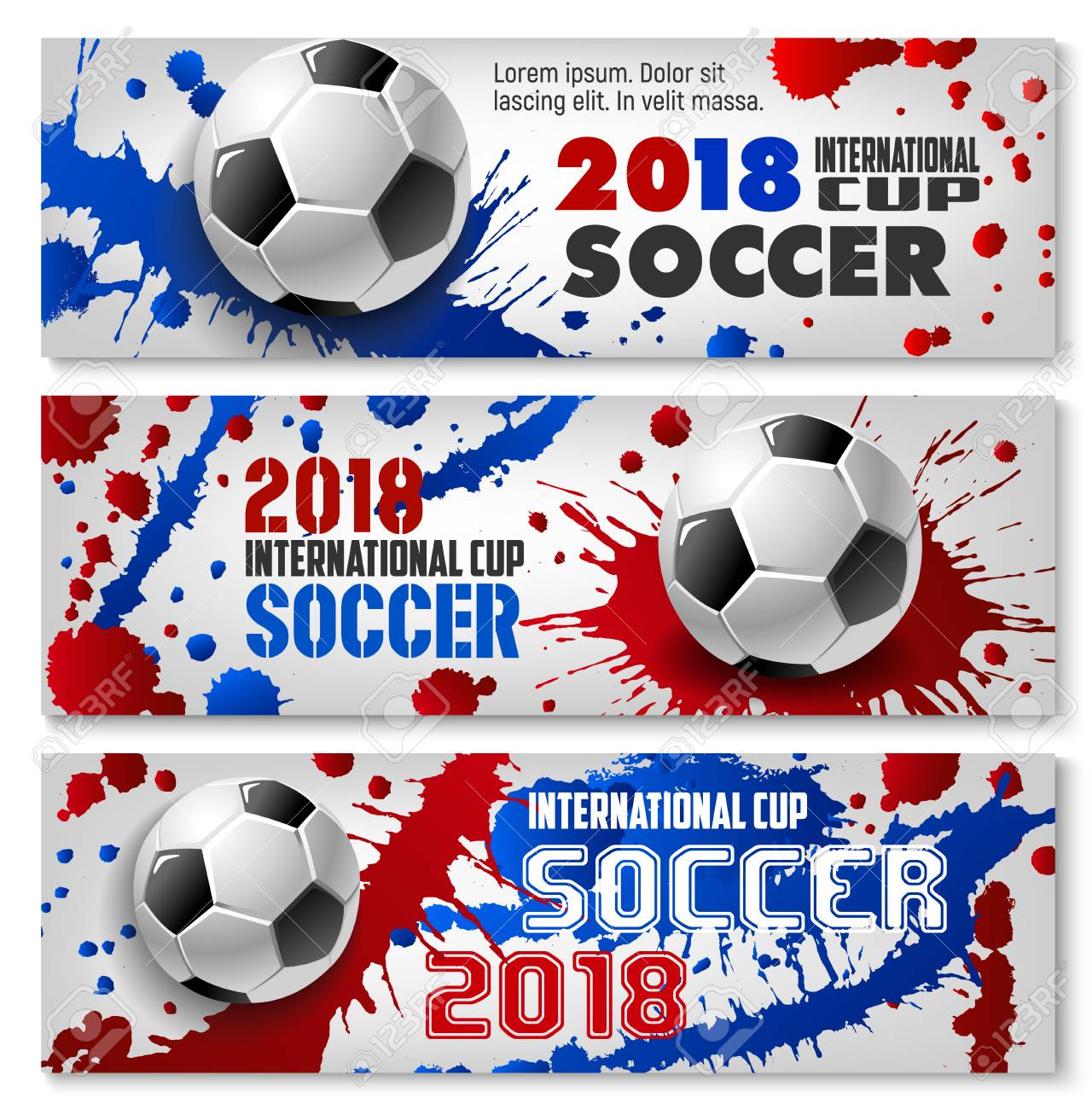 soccer ball banner set for football sport game competition template soccer ball templates