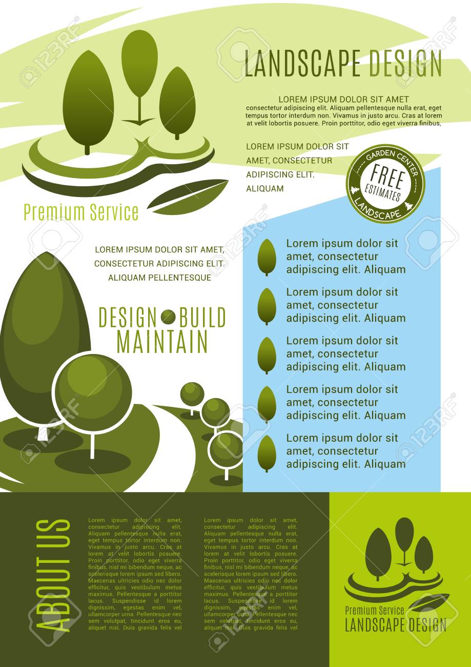 landscape design and landscaping maintenance business banner landscape design template