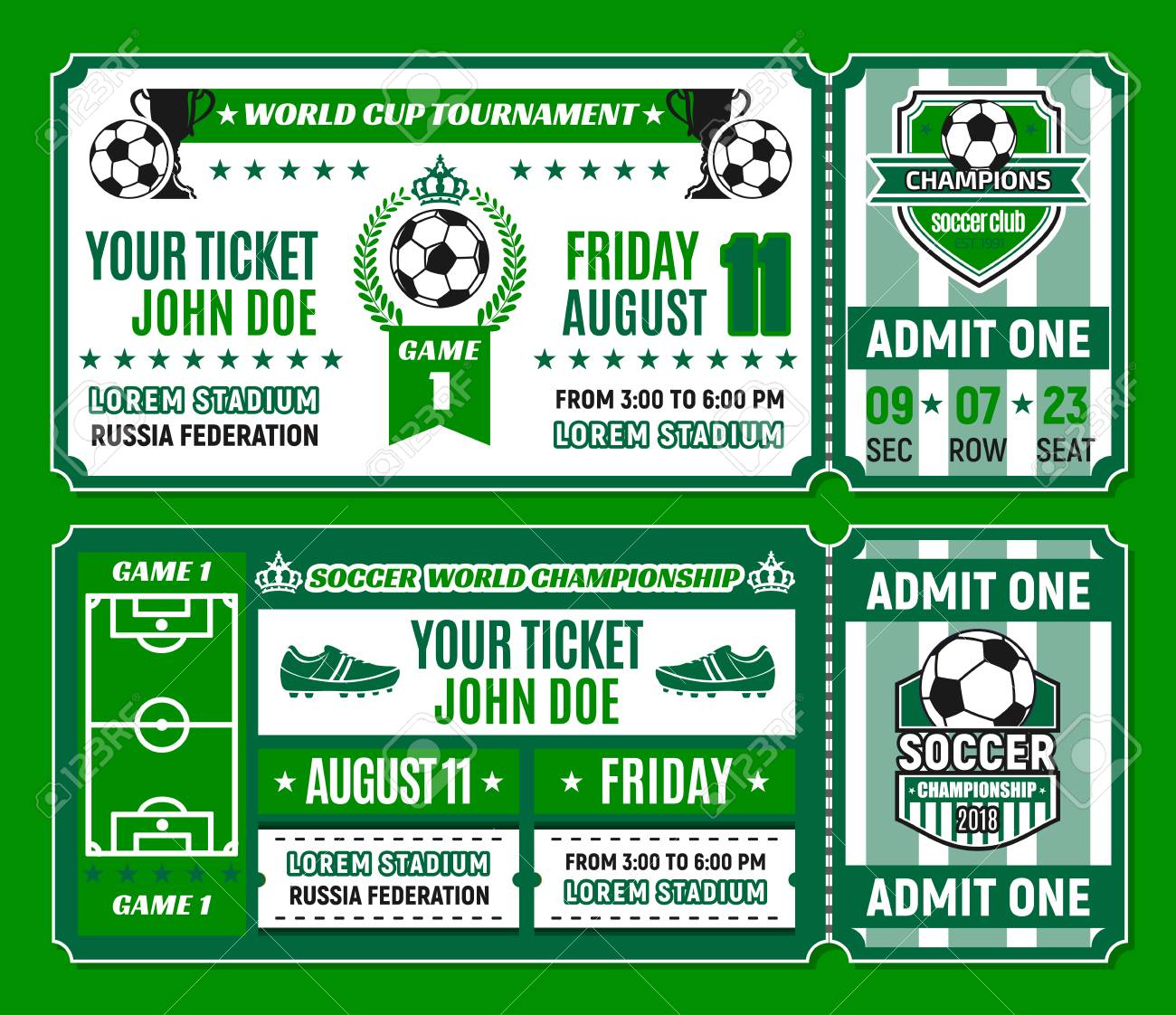 Football Ticket Invitation Template Free from previews.123rf.com