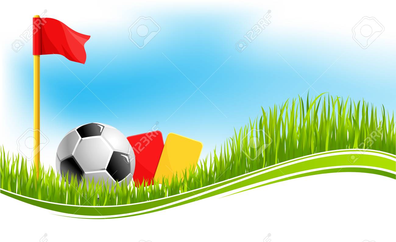 Soccer Or Football Game Background Design Template For Fan Club Or Regarding Soccer Referee Game Card Template