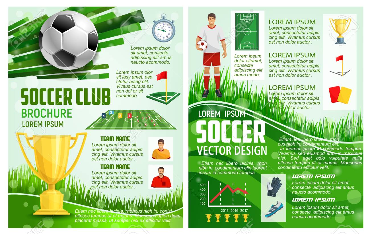 Vector brochure for soccer sport football game - 94133422 Vector brochure for soccer sport football game - 94133422