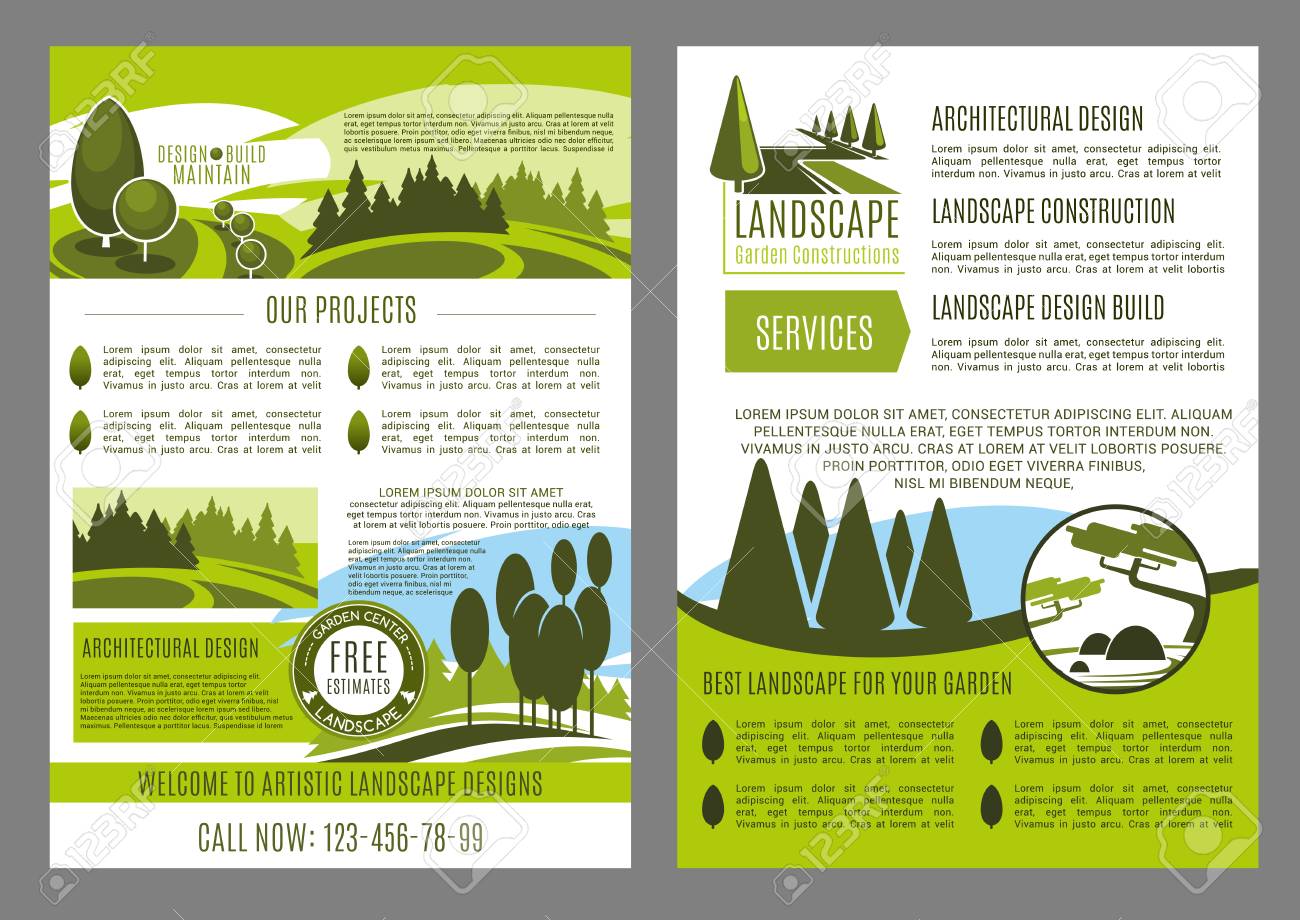 Landscape Design Company Business Brochure Template Landscape Landscape Design Company Business Brochure Template Landscape
