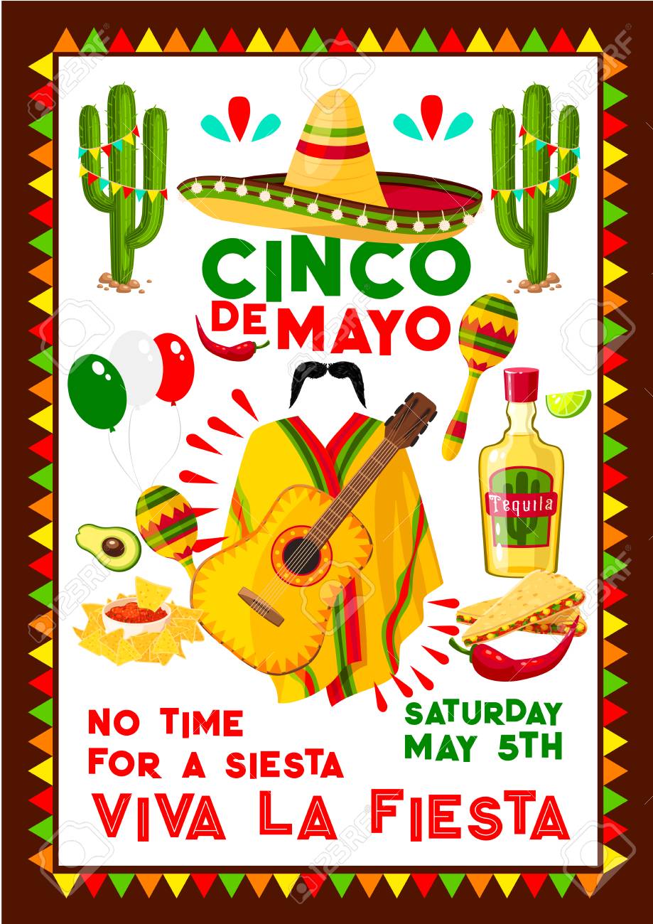 Mexican Vector Poster For Cinco De Mayo Holiday Stock Vector 95971973 Mexican Vector Poster For Cinco De Mayo Holiday Stock Vector 95971973