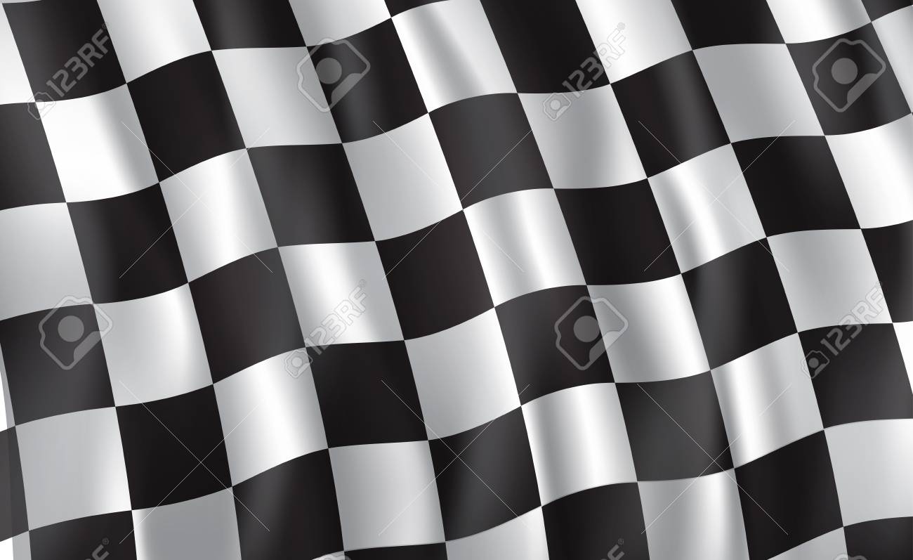 Car race or motorsport rally flag. Vector checkered 3D wavy pattern background of racing sport, bike or motocross competition, championship design - 128161416 Car race or motorsport rally flag. Vector checkered 3D wavy pattern background of racing sport, bike or motocross competition, championship design - 128161416